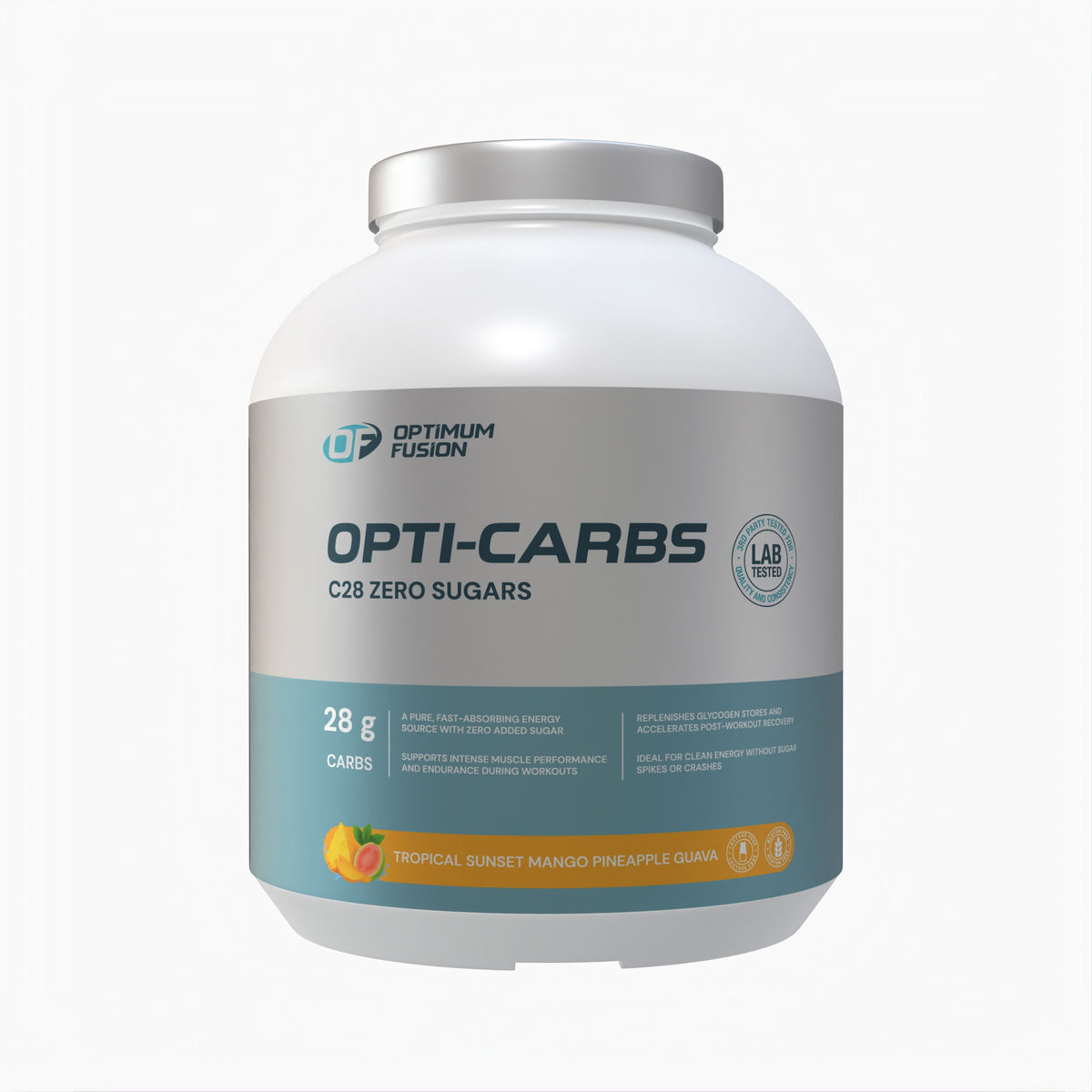 Optimum Fusion Opti-Carbs tub – Tropical Sunset Mango Pineapple Guava