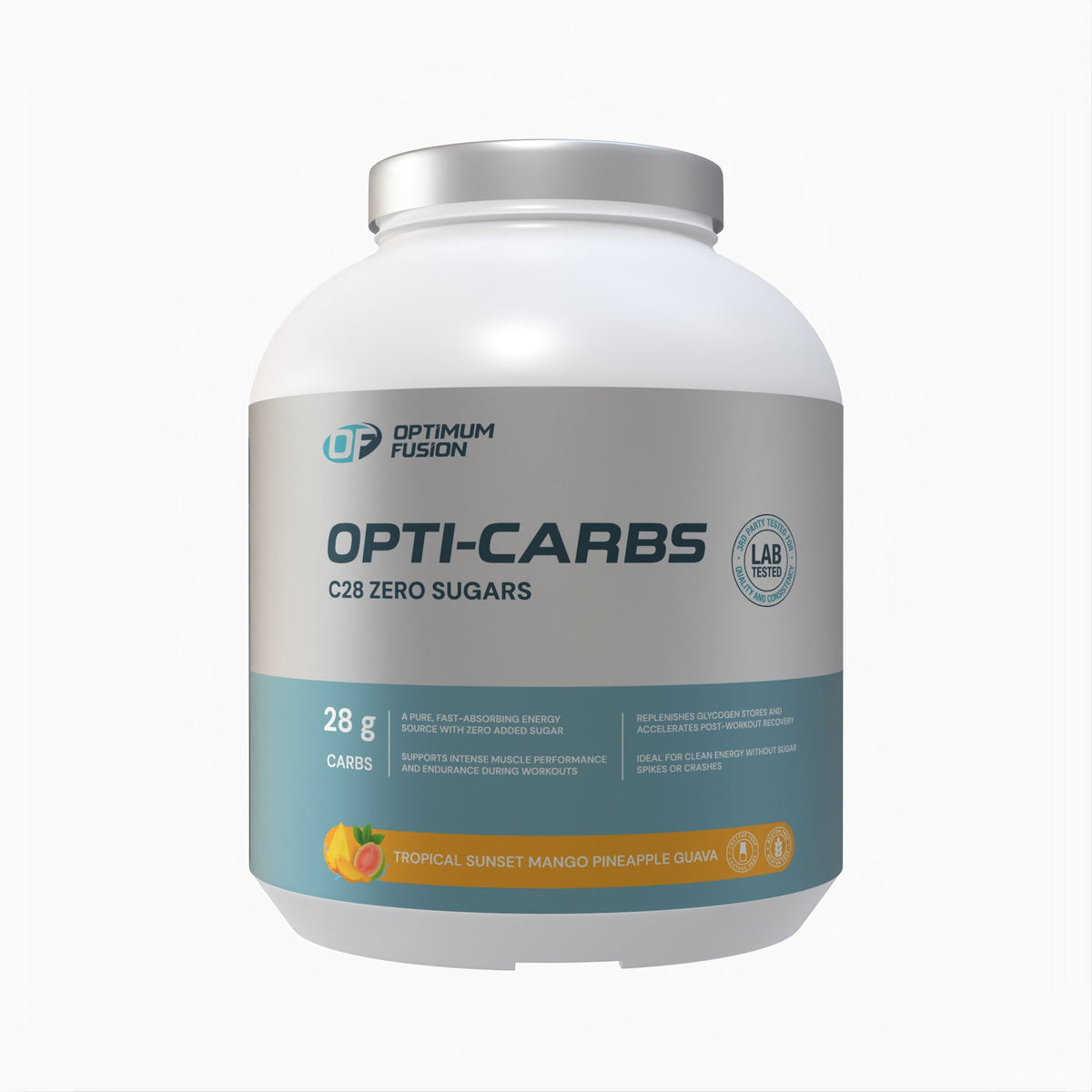Opti-Carbs zero-sugar carbohydrate powder for carb cycling and gym training in the UAE